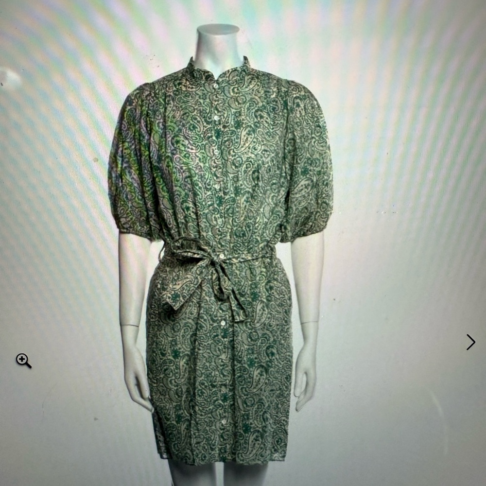 Vanessa Bruno Green Paisley Mini Dress